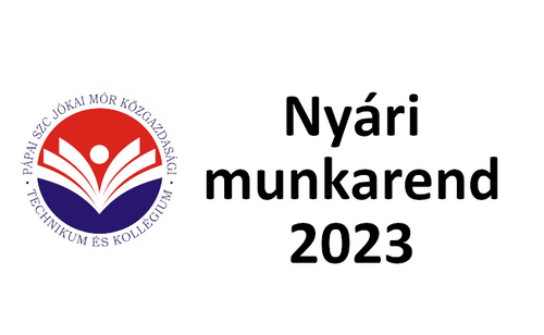 Nyári munkarend 2023